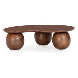 Hnedý konferenčný stolík z mangového dreva 80x107 cm Alisha – MOME vyobraziť