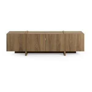 TV stolík v dekore duba v prírodnej farbe 180x55x35 cm Volia – Marckeric vyobraziť