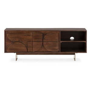 Hnedý TV stolík z mangového dreva 145x55x40 cm Trisha – MOME vyobraziť
