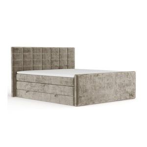 Svetlohnedá boxspring posteľ s úložným priestorom 160x200 cm Ava – Maison de Rêve vyobraziť