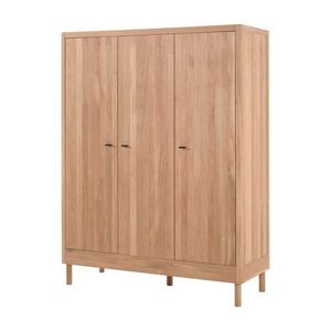 Detská šatníková skriňa z dubového dreva v prírodnej farbe 146x190x55 cm Forrest – Vipack vyobraziť