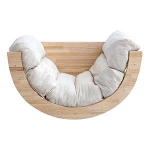 Hojdačka z borovicového dreva v prírodnej farbe 60x100x60 cm Montessori – Little Nice Things vyobraziť