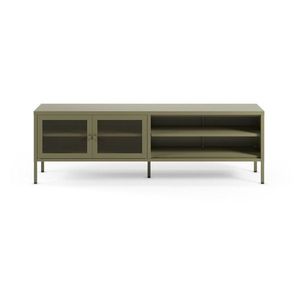Zelený kovový TV stolík 160x50x35 cm Fayna – Marckeric vyobraziť