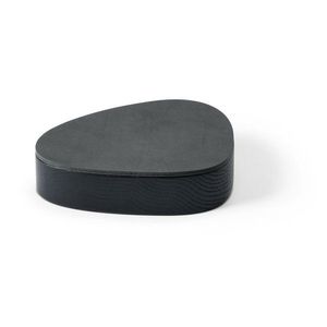 Čierny/antracitový drevený/z eko kože úložný box s vekom/dekoratívny 14x12, 5x3, 5 cm Curve Nupo – LIND DNA vyobraziť