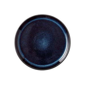 Čierny/modrý dezertný kameninový tanier ø 17 cm Dark Blue/Black – Bitz vyobraziť