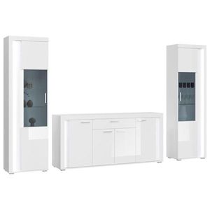 MID.YOU OBÝVACIA STENA, biela s vysokým leskom vyobraziť