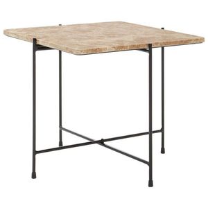 Livetastic KONFERENČNÝ STOLÍK, hnedá, čierna, kov, kameň, 50/50/45 cm vyobraziť