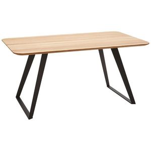 Voleo JEDÁLENSKÝ STÔL, divoký dub, čierna, farba duba, 160/90/76 cm vyobraziť