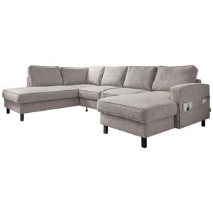 MID.YOU SEDACIA SÚPRAVA, textil, sivobiela vyobraziť