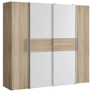 Carryhome SKRIŇA S OTOČNÝMI DVERAMI, biela, dub sonoma, 200, 1/190, 5/61, 6 cm vyobraziť