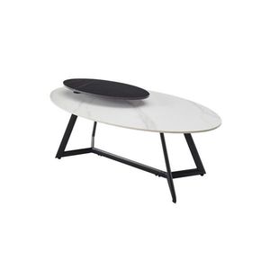 Modante KONFERENČNÝ STOLÍK, čierna, biela, kov, keramika, 110/60/48 cm vyobraziť