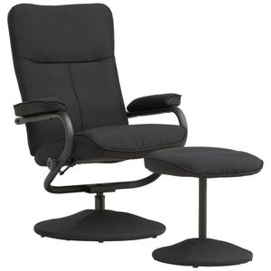 P & B RELAXAČNÉ KRESLO S PODNOŽKOU, textil, čierna vyobraziť
