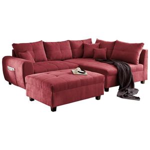MID.YOU ROHOVÁ SEDACIA SÚPRAVA, textil, kompozitné drevo, bobuľová vyobraziť