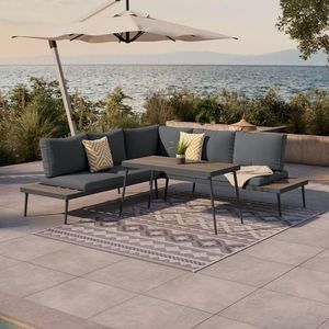 Beldano TERASOVÁ SEDACIA SÚPRAVA 4-dielne, kov, plast, textil vyobraziť