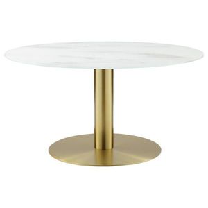 Ambia Home KONFERENČNÝ STOLÍK, biela, zlatá, kov, sklo, 80/80/45 cm vyobraziť