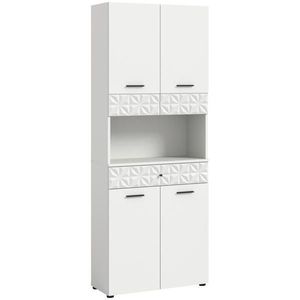 MID.YOU VYSOKÁ SKRINKA, biela, biela, 70/187/34 cm vyobraziť
