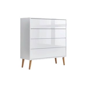 MID.YOU KOMODA, biela, biela s vysokým leskom, 79/86/33 cm vyobraziť