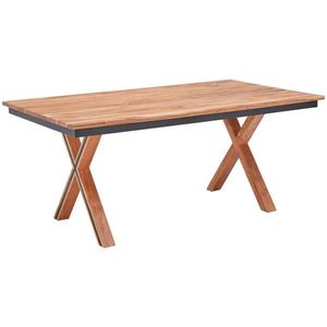 Livetastic JEDÁLENSKÝ STÔL, akácia, čierna, prírodná farba, 180/76/100 cm vyobraziť