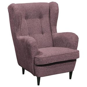 MID.YOU KRESLO UŠIAK, textil, kompozitné drevo, baklažánová vyobraziť