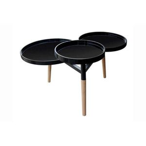 PRÍRUČNÝ STOLÍK, bambus, čierna vyobraziť