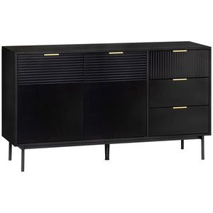 Livetastic ŠIROKÁ KOMODA, čierna, 140/80/40 cm vyobraziť