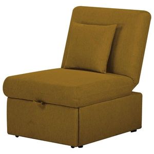 Livetastic ROZKLADACIE KRESLO, drevo, plast, textil, horčicovožltá vyobraziť