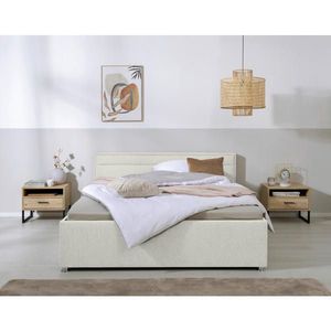 MID.YOU ČALÚNENÁ POSTEĽ, 160/200 cm, krémová vyobraziť