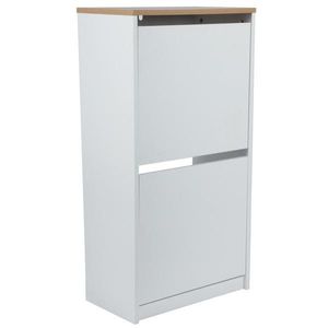 Carryhome VÝKLOPNÁ SKRINKA NA TOPÁNKY, prírodná farba, biela, kaučukové drevo, 49/93/28 cm vyobraziť