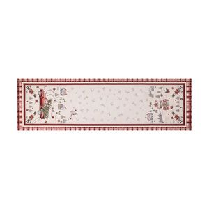 X-Mas ÚZKY OBRUS, 40/140 cm, bordová vyobraziť