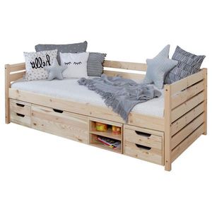 MID.YOU POSTEĽ S ÚLOŽNÝM PRIESTOROM, 90/200 cm prírodná farba vyobraziť
