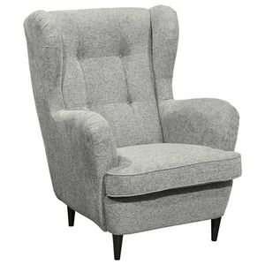 MID.YOU KRESLO UŠIAK, textil, kompozitné drevo, strieborná vyobraziť