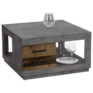 KONFERENČNÝ STOLÍK, antracitová, hnedá, kompozitné drevo, 80/80/45, 6 cm vyobraziť