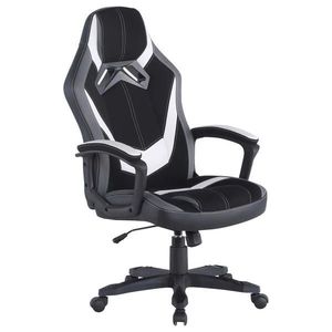 Livetastic HERNÁ STOLIČKA, kožený vzhľad, mikrovlákno, sivá, čierna, biela vyobraziť
