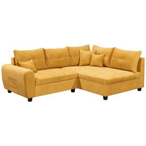 MID.YOU ROHOVÁ SEDACIA SÚPRAVA, textil, kompozitné drevo, žltá vyobraziť
