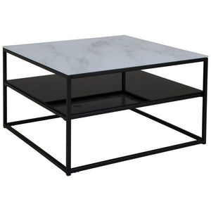 Livetastic KONFERENČNÝ STOLÍK, čierna, biela, kov, sklo, 75/75/43 cm vyobraziť