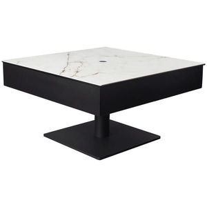 Dieter Knoll KONFERENČNÝ STOLÍK, čierna, biela, kov, sklo, keramika, kompozitné drevo, 75/75/42-57 cm vyobraziť