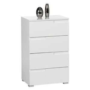 Carryhome KOMODA, biela, biela s vysokým leskom, 50/80/40 cm vyobraziť