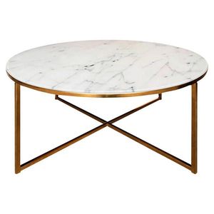 Ambia Home KONFERENČNÝ STOLÍK, sivá, biela, zlatá, kov, sklo, 80/80/45 cm vyobraziť
