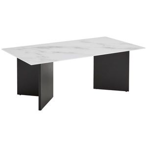 Livetastic KONFERENČNÝ STOLÍK, čierna, biela, kov, sklo, 110/60/40 cm vyobraziť