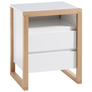 NOČNÝ STOLÍK, dub, biela, farba duba, 48/60/40 cm vyobraziť