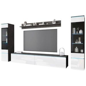 Livetastic OBÝVACIA STENA, antracitová, biela s vysokým leskom vyobraziť