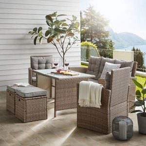 Ambia Garden JEDÁLENSKÁ TERASOVÁ SÚPRAVA kov, plast, sklo, textil vyobraziť