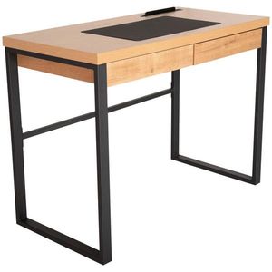 Livetastic PÍSACÍ STÔL, čierna, farba duba, 100/75/50 cm vyobraziť