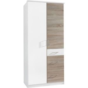 Carryhome SKRIŇA S OTOČNÝMI DVERAMI, biela, farba duba, 90/199/58 cm vyobraziť