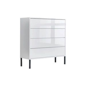MID.YOU KOMODA, biela, biela s vysokým leskom, 79/86/33 cm vyobraziť