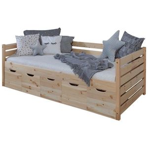 MID.YOU POSTEĽ S ÚLOŽNÝM PRIESTOROM, 90/200 cm prírodná farba vyobraziť