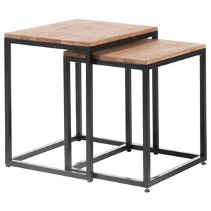 MID.YOU KONFERENČNÝ STOLÍK, farba duba, čierna, kov, drevo, 50/50/40 cm vyobraziť