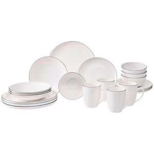Novel KOMBINOVANÝ SERVIS 20-dielne, nový kostný porcelán (new bone china) keramika vyobraziť