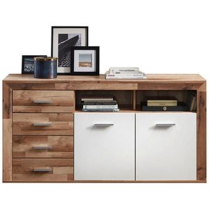 Livetastic ŠIROKÁ KOMODA, biela, farba duba, 166/85/44 cm vyobraziť