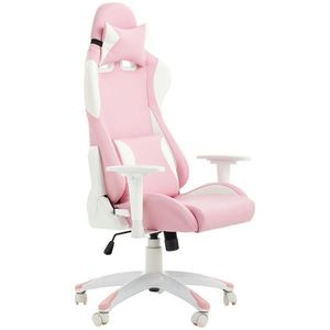 Livetastic HERNÁ STOLIČKA, kožený vzhľad, biela, pink vyobraziť
